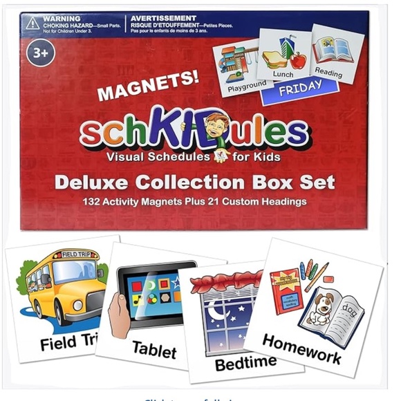 SchKIDules® 153 Pc Deluxe Collection Box Set – Visual Schedule Magnets for Kids - Picture 3 of 6